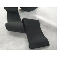 Black Elastic Soft corded flat elastic 100mm