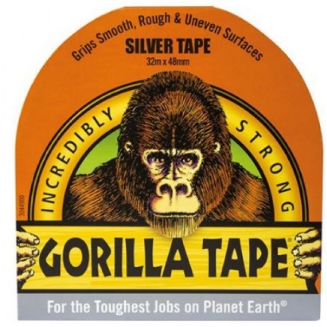 Gorilla Silver Tape (32m x 48mm)